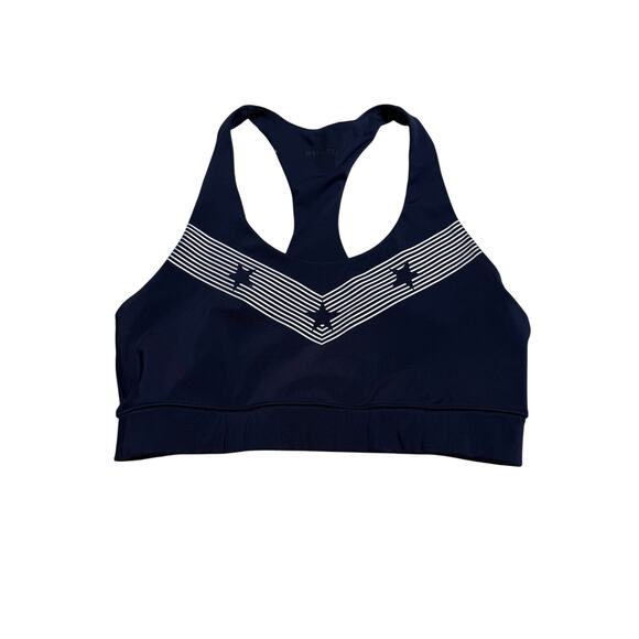 Soulcycle Sports Bra Women's Large Blue Star Stripe Graphics - Picture 4 of 4